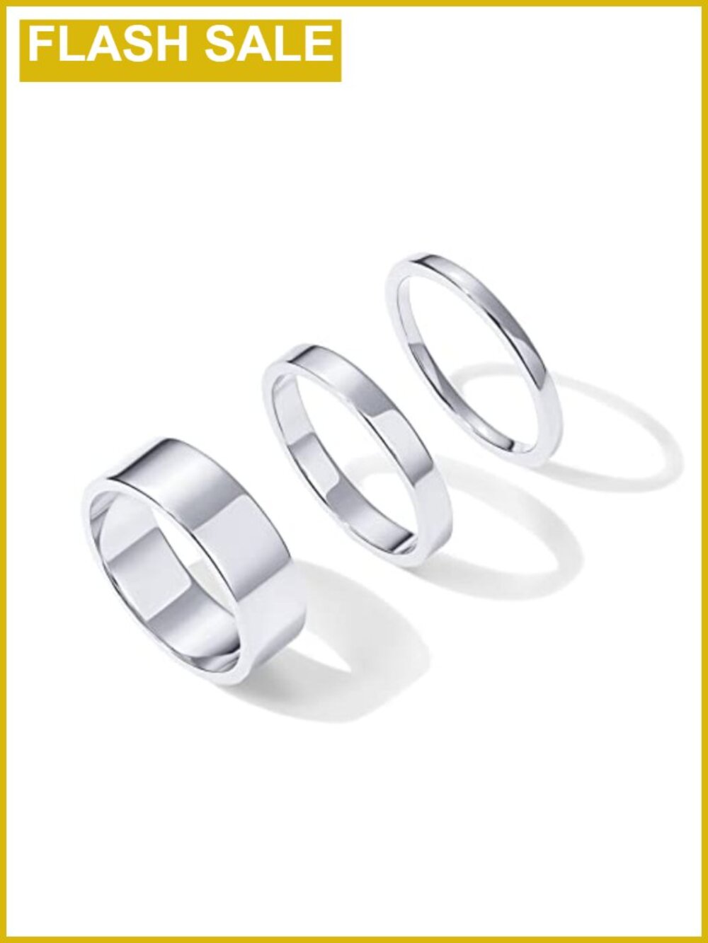 18K Gold Plated 3 Ring Stacking Set for Women Hypoallergenic
